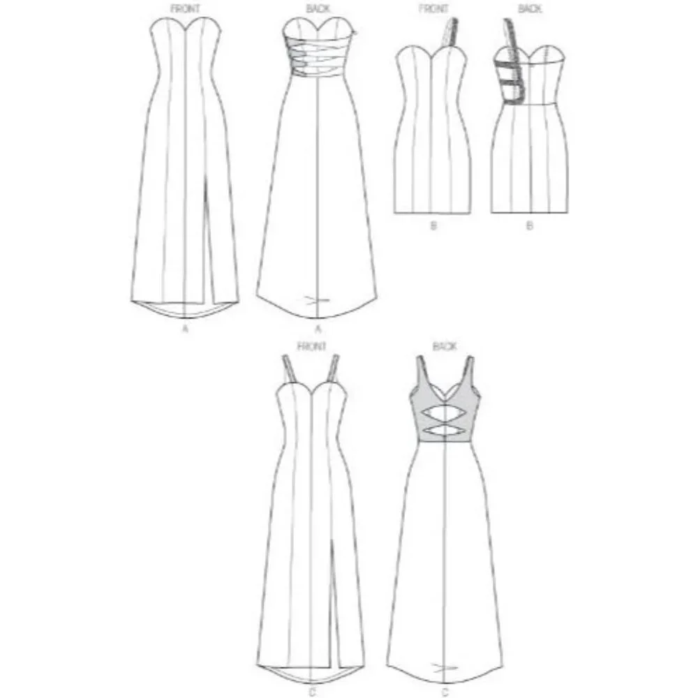 McCalls Sewing Pattern M6894 Dress Gown Cocktail Miss Size 12-20‎